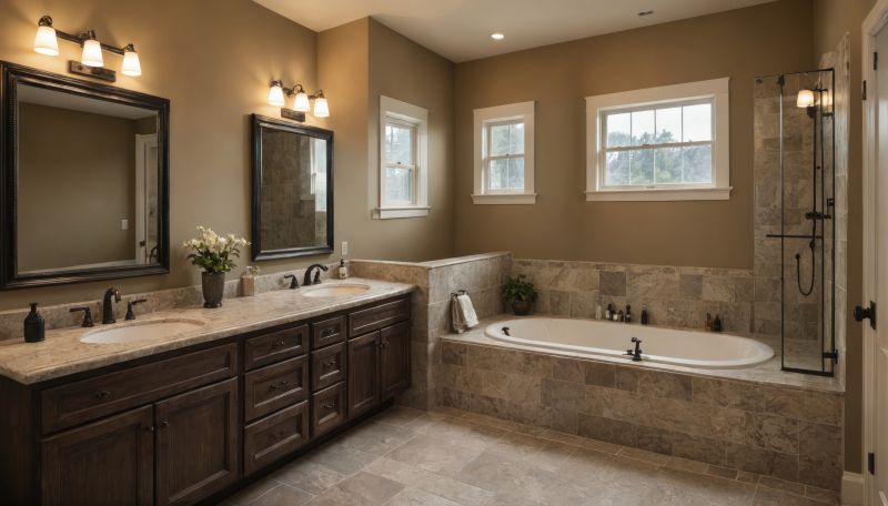 Large Master Bathroom with Double Vanities